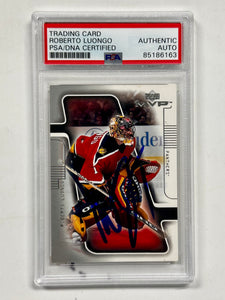 Roberto Luongo Signed 2001 NHL Florida Panthers MVP Card With PSA/DNA Slab COA