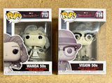 Funko Pop! Marvel 50’s (B&W) Wanda & Vision WandaVision 2021 Disney Set Of 2