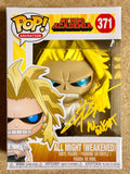 Chris Sabat Signed My Hero Academia Weakened All Might Funko Pop! #371 With JSA COA