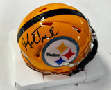 Coach Mike Tomlin Signed Pittsburgh Steelers Yellow Speed Mini Helmet With JSA COA