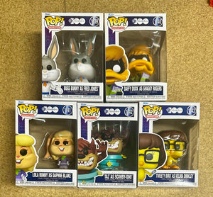 Funko Pop! Bugs, Tazmanian Devil, Lola Bunny, Daffy Duck, Tweety Bird Scooby Doo X Looney Tunes Set Of 5