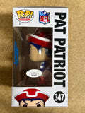 Devin McCourty Signed Pat Patriot NFL Patriots Mascot Funko Pop 347 With JSA COA