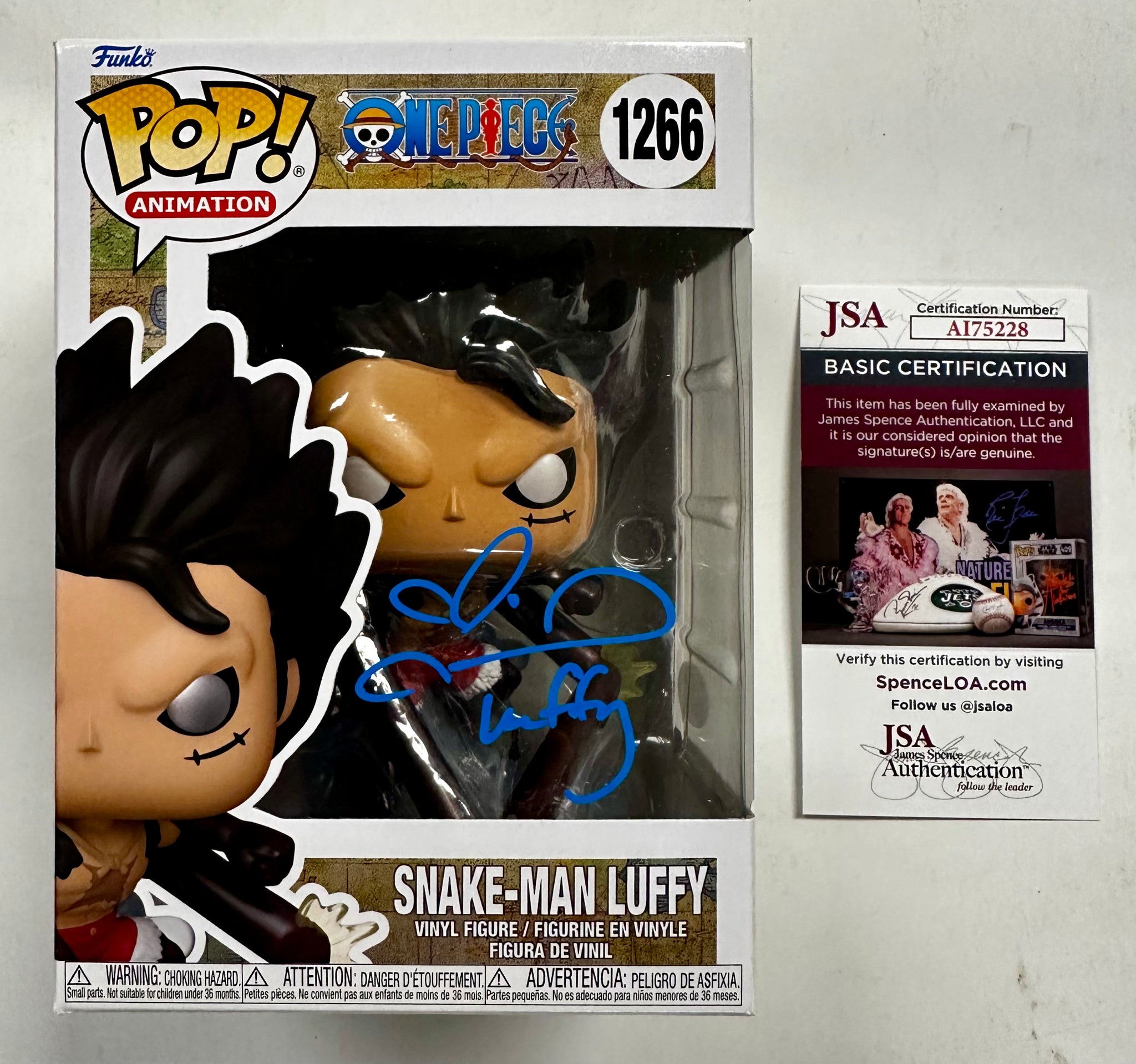 Colleen Clinkenbeard Signed Snake-Man Luffy Funko Pop! #1266 One
