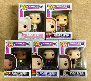 Funko Pop! Rocks Spice Girls Scary Posh Baby Ginger Sporty Set Of 5 #502 503 504 505 506