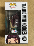 Zach Aguilar Signed Tanjiro Kamado Eating Noodles Funko Pop! #1304 Demon Slayer With PSA COA