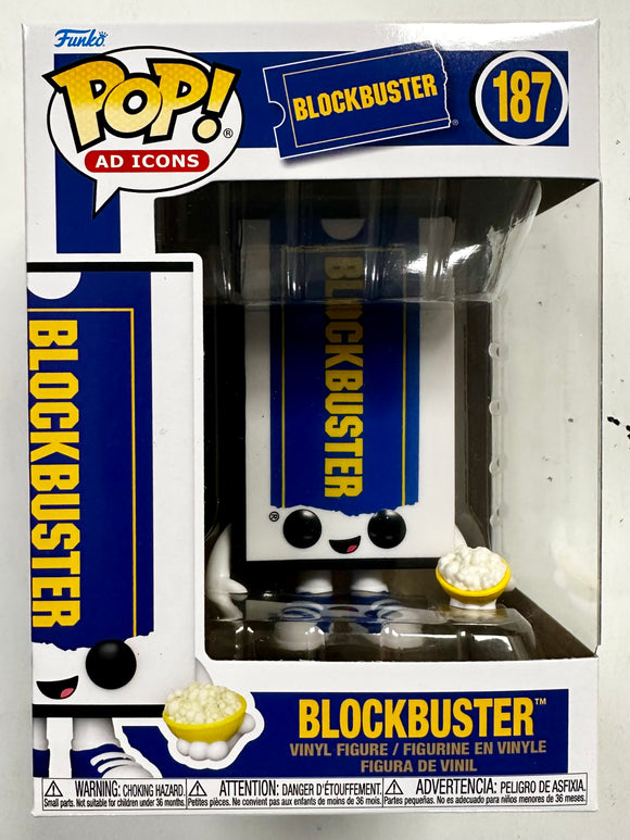 Funko Pop! Ad Icons Blockbuster Rental Tape With Popcorn #187 Blockbuster 2023