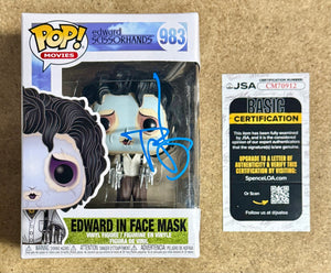 Johnny Depp Signed 2020 Edward Scissorhands Mask Funko Pop! #983 With JSA COA