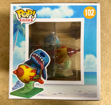 Funko Pop! Rides Super Deluxe Stitch in Rocket #102 Lilo & Stitch Vaulted BOX DAMAGE