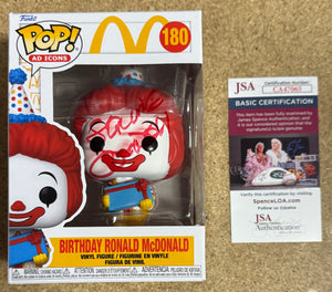 Squire Fridell Signed Birthday Ronald McDonald The Clown Funko Pop! #180 With JSA COA