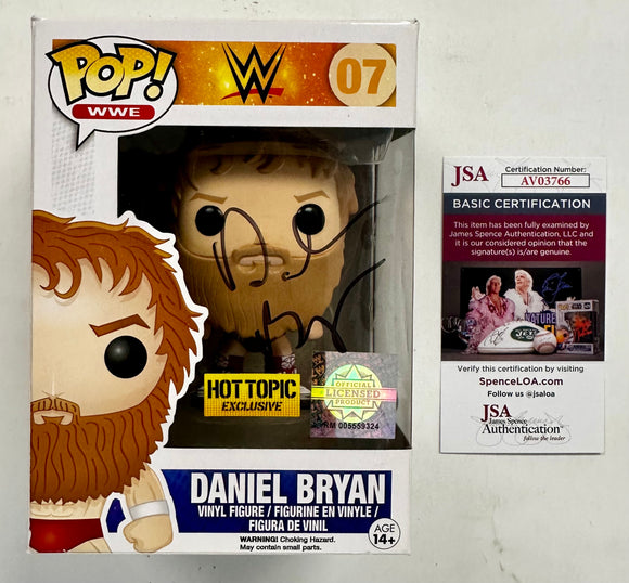 WWE Daniel Bryan Signed Funko Pop! (Red) #07 Vaulted 2014 Danielson With JSA COA