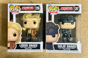 Funko Pop! Games Solid & Liquid Snake 1296 & 1297 Metal Gear Solid 2026 Set Of 2
