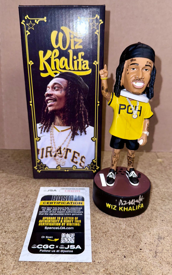 Wiz Khalifa Signed Yinzerpalooza Pittsburgh Pirates Singing Bobblehead JSA COA