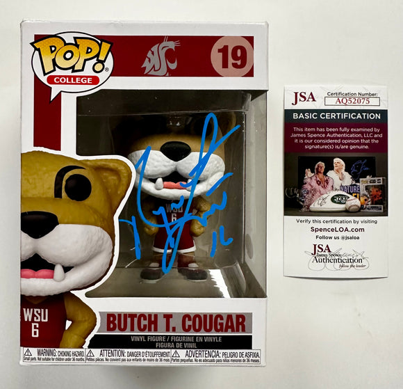 Ryan Leaf Signed NCAA Butch Cougar #19 WSU Washington State Funko Pop W/ JSA COA