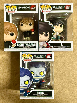 Funko Pop! Animation Light Yagami, L In Chair & Ryuk Death Note 2026 Set Of 3