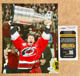 Rod Brind’amour Signed Carolina Hurricanes Stanley Cup 8X10 Photo With JSA COA