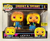 Funko Pop! Movies Black Light Chucky & Tiffany 2-Pack 2022 Bride Of Chucky HT Exclusive
