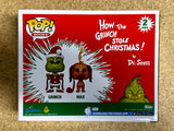 Funko Pop! Books The Grinch And Max The Dog 2-Pack Dr. Seuss 2024 Holiday