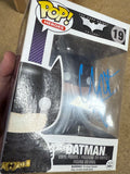 Christian Bale Signed DC Batman Dark Knight Trilogy Vaulted Funko Pop! #19 With JSA COA