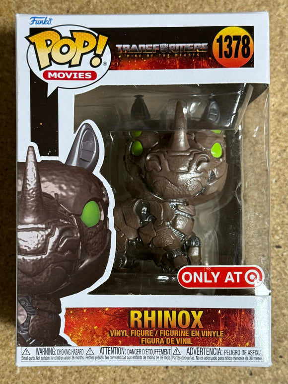 Funko Pop! Movies Rhinox #1378 Transformers Rise Of The Beasts 2023 Exclusive