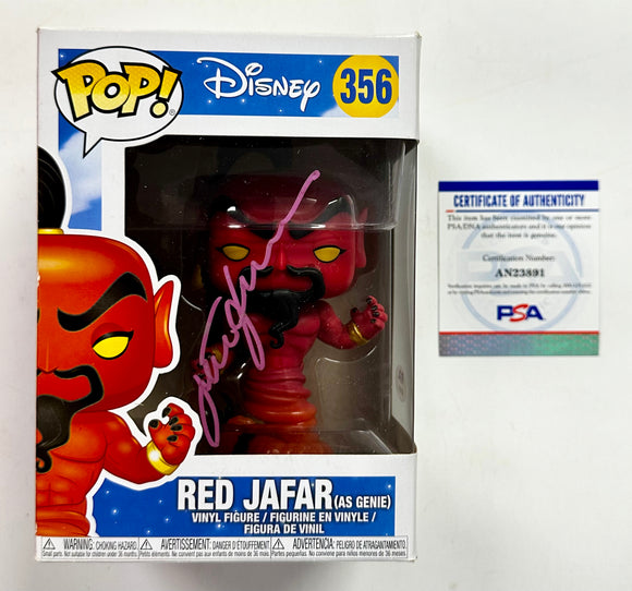 Jonathan Freeman Signed Red Jafar As Genie Funko Pop! #356 Disney Aladdin JSA COA