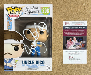 Jon Gries Signed Uncle Rico Napoleon Dynamite Vaulted 2015 Funko Pop! #208 With JSA COA