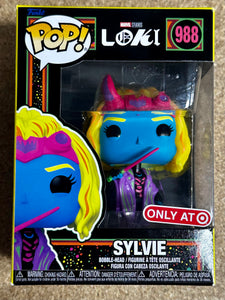 Funko Pop! Marvel Black Light Sylvie #988 Loki Disney + Series 2022 Exclusive