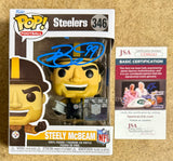 Brett Keisel Signed Pittsburgh Steelers Steely McBeam #346 Funko Pop! With JSA COA