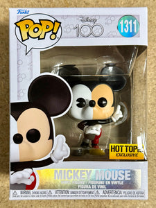 Funko Pop! Disney Mickey Mouse Half Color Half B&W #1311 Hot Topic 2022 Exclusive