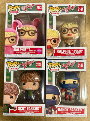 Funko Pop! Movies Ralphie Scut Farkus Randy Parker A Christmas Story Set Of 4
