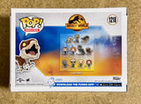 Jeff Goldblum Signed Jurassic World: Dominion Atrociraptor (Tiger) Specialty Series Funko Pop! #1218 JSA COA