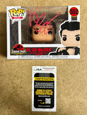 Jeff Goldblum Signed Jurassic Park Wounded Dr. Ian Malcolm Funko Pop! #552 With JSA COA