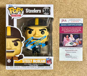 Pat Freiermuth Signed Pittsburgh Steelers Steely McBeam #346 Funko Pop! JSA COA