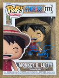 Colleen Clinkenbeard Signed Luffy With Meat Funko Pop! #1771 One Piece JSA COA