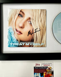 Meghan Trainer Signed “Treat Yourself” Framed CD with JSA COA