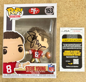 Steve Young Signed Funko Pop! #153 NFL San Francisco QB 2020 With JSA COA
