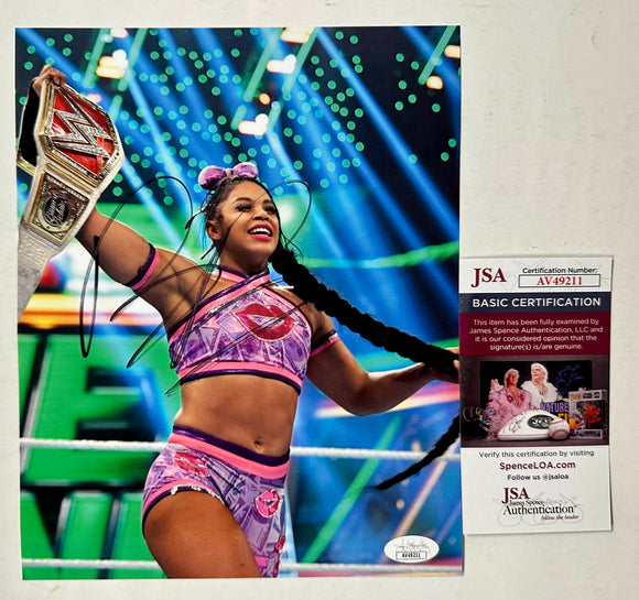 Bianca Belair Signed 8X10 Photo WWE Wrestling Women’s Champion With JSA COA