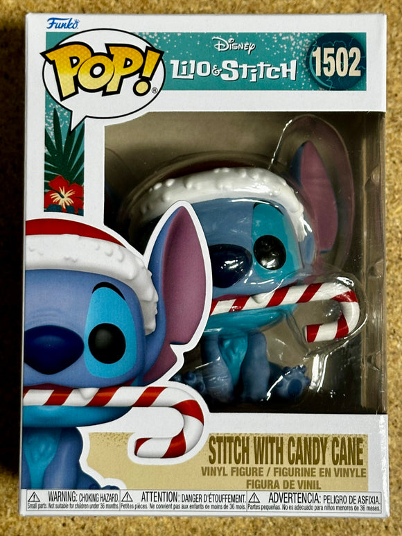 Funko Pop! Disney Stitch With Candy Cane #1502 Lilo & Stitch 2024 Holiday