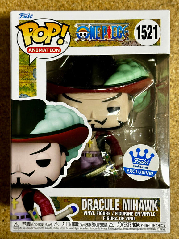 Funko Pop Animation Dracule Mihawk With Yoru #1521 One Piece 2024 Exclusive