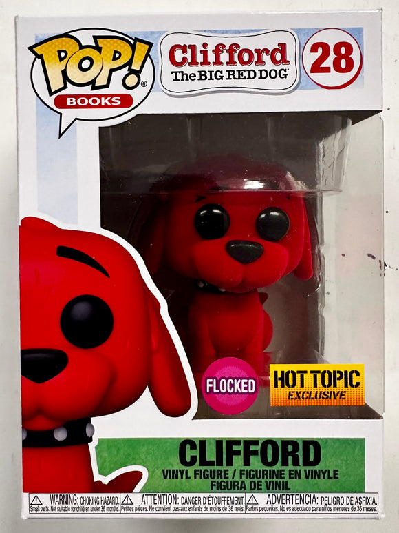 Funko Pop! Books Flocked Clifford The Big Red Dog #28 Vaulted 2022 HT Exclusive
