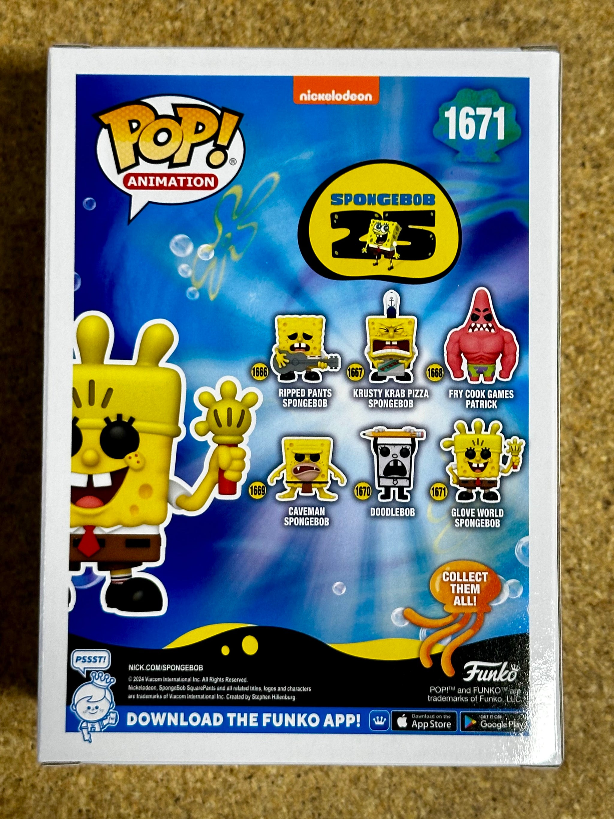 Funko Pop! Animation Glove World Spongebob #1671 SquarePants 25