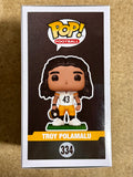 HOF Troy Polamalu Signed NFL Pittsburgh Steelers Funko Pop! #334 With JSA COA