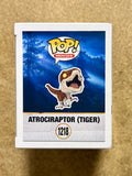 Jeff Goldblum Signed Jurassic World: Dominion Atrociraptor (Tiger) Specialty Series Funko Pop! #1218 JSA COA