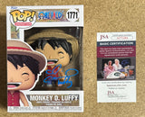 Colleen Clinkenbeard Signed Luffy With Meat Funko Pop! #1771 One Piece JSA COA