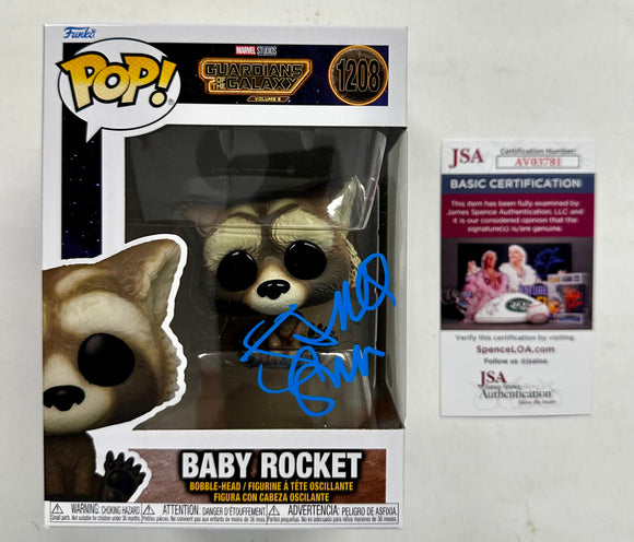 Director James Gunn Signed Funko Pop! Marvel #1208 Baby Rocket Guardians Of The Galaxy GOTG 2023 With JSA COA