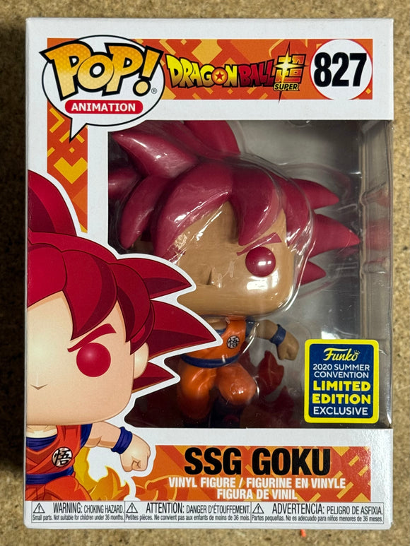 Funko Pop! Animation SSG Goku #827 Dragon Ball Super SDCC 2020 Summer Con Vaulted Exclusive