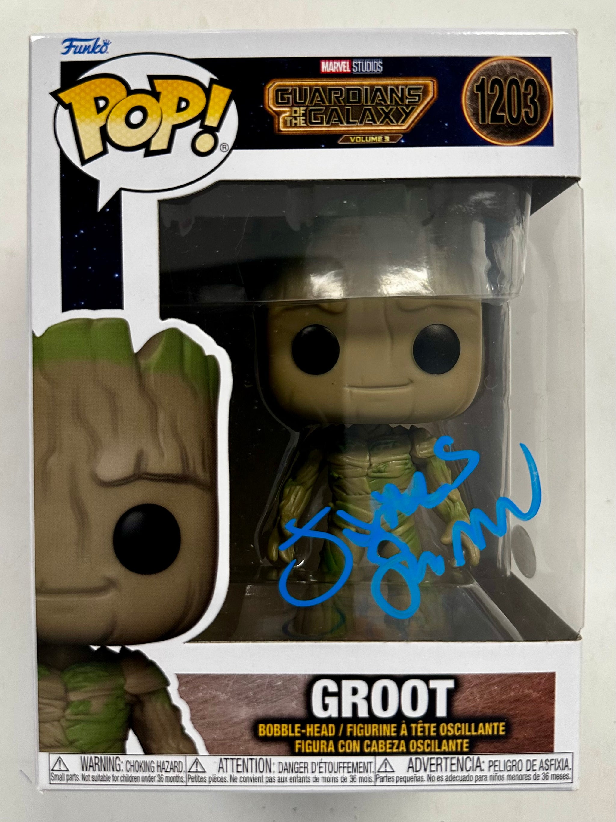 Director James Gunn Signed Funko Pop! Marvel #1203 Groot Guardians