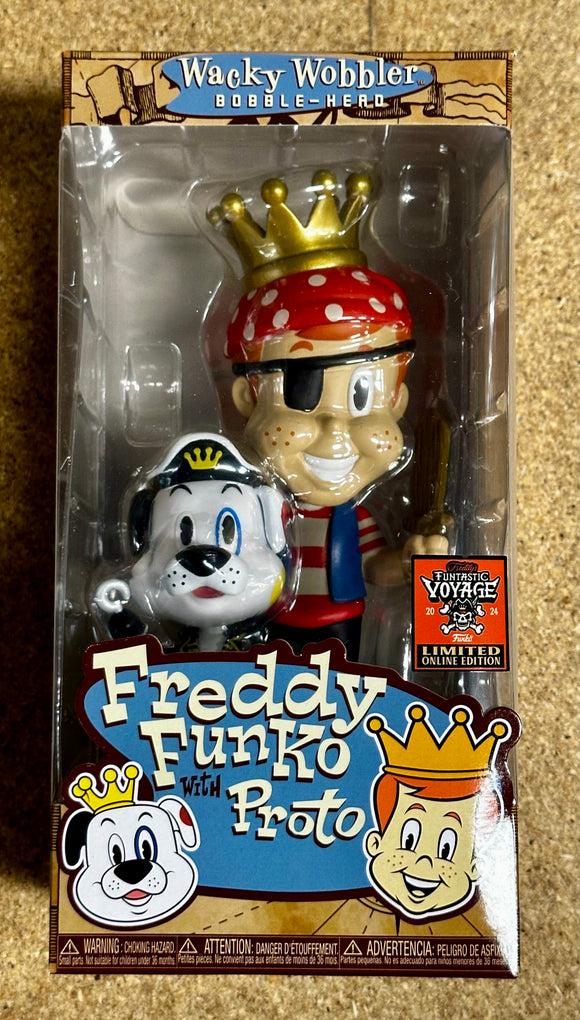 Funko Wacky Wobbler Pirate Freddy & Proto 2024 Funtastic Voyage Online Edition