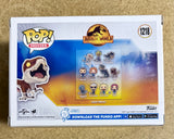 Jeff Goldblum Signed Jurassic World: Dominion Atrociraptor (Tiger) Specialty Series Funko Pop! #1218 JSA COA