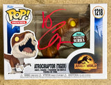 Jeff Goldblum Signed Jurassic World: Dominion Atrociraptor (Tiger) Specialty Series Funko Pop! #1218 JSA COA