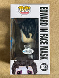 Johnny Depp Signed 2020 Edward Scissorhands Mask Funko Pop! #983 With JSA COA